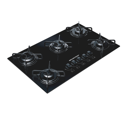 Cooktop 5 bocas Brastemp com grades piatina e acendimento automático - BDD75AE BIVOLT