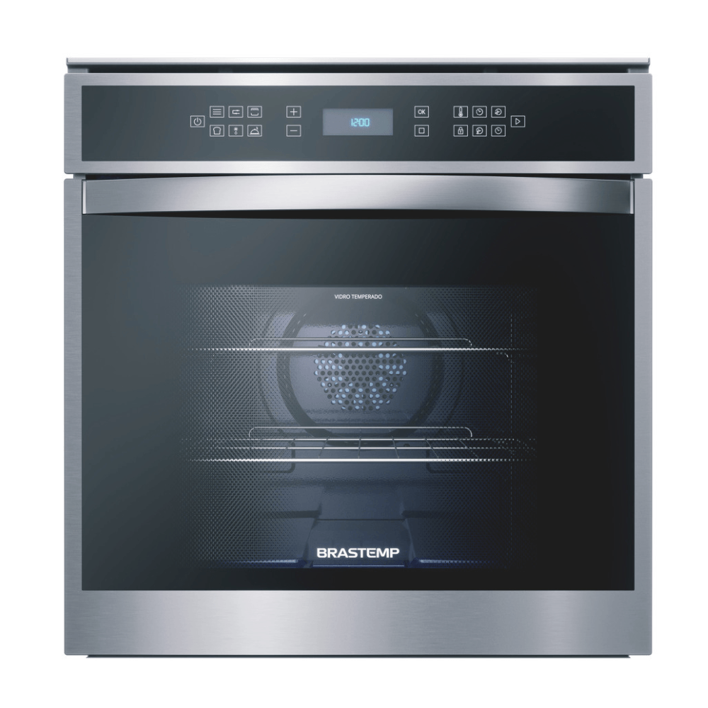 Forno de Embutir Elétrico Brastemp 84 Litros Cor Inox com Convecção e Termômetro Meat Control - BOT84AR