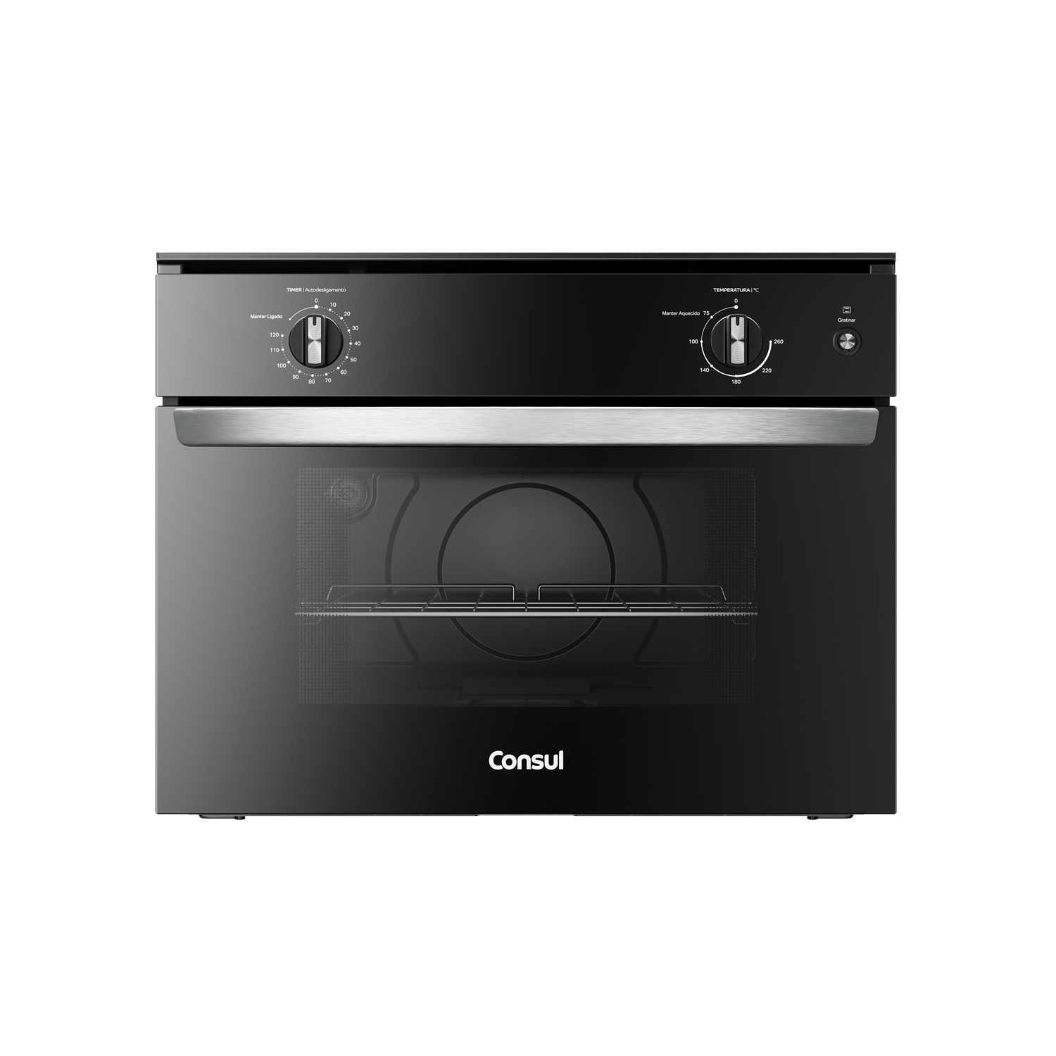 Forno de Embutir Elétrico 47 Litros Consul Preto com Timer e Função Gratinar - COB47BE