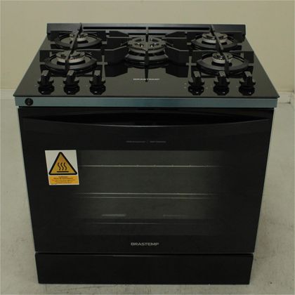 Fogão Brastemp 5 Bocas de Embutir Preto com Mesa De Vidro e Turbo Chama - BYS5VCEUS1_WEXCELE_CL4385169 BIVOLT