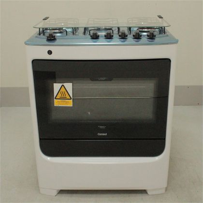 Fogão de Piso Consul 5 Bocas Branco com Acendimento Automático e Botões Removíveis - CFS5NABUS1_WEXCELE_CE5374767 BIVOLT