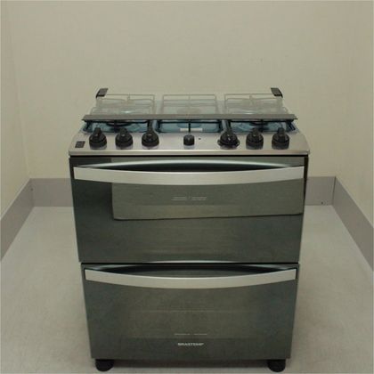 Fogão Brastemp 5 Bocas Duplo Forno Cor Inox Com Botões Removíveis E Exclusivo Aro Protetor - BFD5NCRNS1_WEXCELE_CD5254352 110V