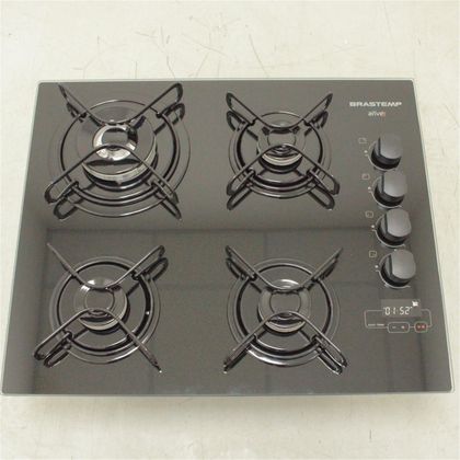 Cooktop 4 bocas Brastemp com duplachama e timer touch - BDT62AEUS2_WOTIMO_CE5401160 BIVOLT