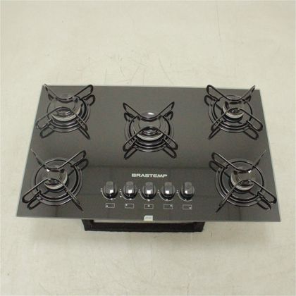 Cooktop 5 bocas Brastemp com grades piatina e acendimento automático - BDD75AEUS1_WEXCELE_CE5494264 BIVOLT