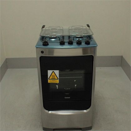 Fogão Consul 4 bocas cor Inox com acendimento automático - CFO4NARUS1_WEXCELE_CD5272030 BIVOLT