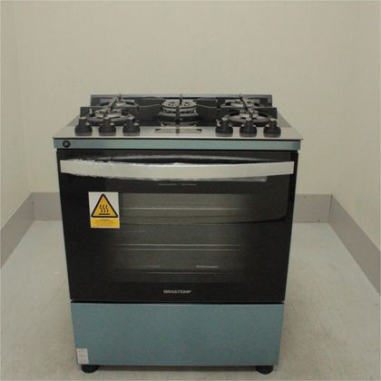 Fogão Brastemp 5 Bocas Cor Inox Com Mesa de Vidro, Turbo Chama e Timer - BFS5XARUS1_WEXCELE_CE5632556 BIVOLT