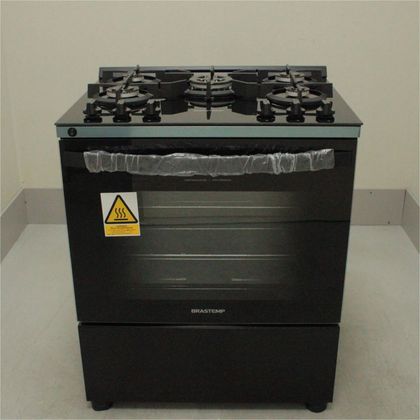 Fogão Brastemp 5 Bocas Preto Com Mesa de Vidro e Turbo Chama - BFS5VCEUS2_WOTIMO_CE5597023 BIVOLT