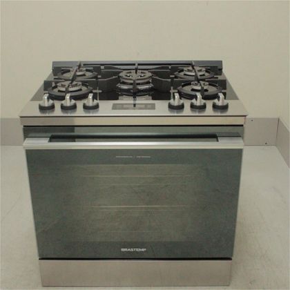 Fogão Brastemp 5 Bocas De Embutir Cor Inox Com Mesa De Vidro E Touch Timer Com Autodesligamento - BYS5VCRRS3_WBOM_CE5628062 220V