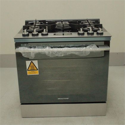 Fogão Brastemp 5 Bocas De Embutir Cor Inox Com Mesa De Vidro E Touch Timer Com Autodesligamento - BYS5VCRNS2_WOTIMO_CE5755136 110V