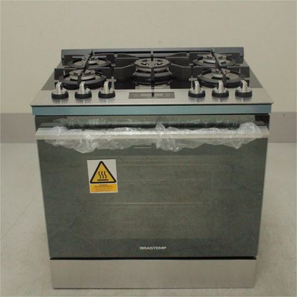 Fogão Brastemp 5 Bocas De Embutir Cor Inox Com Mesa De Vidro E Touch Timer Com Autodesligamento - BYS5VCRNS1_WEXCELE_CE5701250 110V