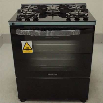 Fogão Brastemp 5 Bocas Preto Com Mesa de Vidro e Turbo Chama - BFS5VCEUS2_WOTIMO_CE5788297 BIVOLT
