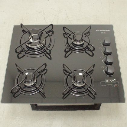 Cooktop 4 bocas Brastemp com duplachama e timer touch - BDT62AEUS1_WEXCELE_CE5475690 BIVOLT