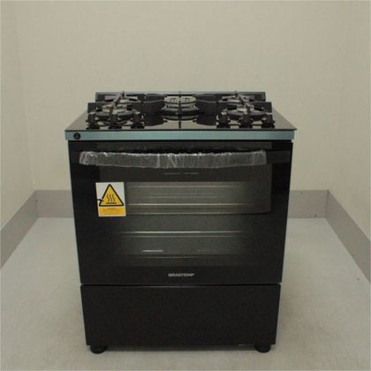 Fogão Brastemp 5 Bocas Preto Com Mesa de Vidro e Turbo Chama - BFS5VCEUS2_WOTIMO_CE5743786 BIVOLT