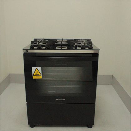 Fogão Brastemp 5 Bocas Preto Com Mesa de Vidro e Turbo Chama - BFS5VCEUS2_WOTIMO_CE5738880 BIVOLT