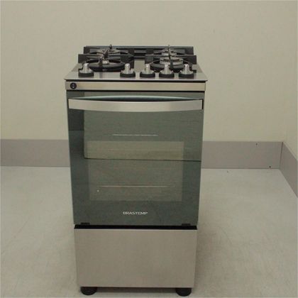 Fogão Brastemp 4 Bocas Inox com mesa de vidro, dupla chama e grill elétrico - BFO4VBRNS1_WEXCELE_CF5023644 110V