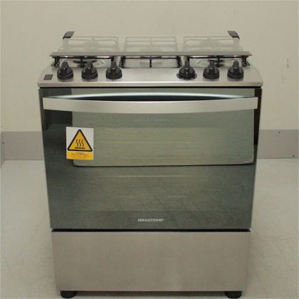 Fogão Brastemp 5 Bocas Cor Inox Com Botões Removíveis E Exclusivo Aro Protetor - BFS5NCRUS1_WEXCELE_CF5146549 BIVOLT