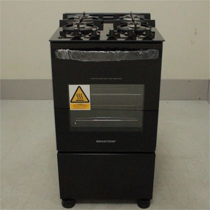 Fogão Brastemp 4 Bocas Preto com mesa de vidro e dupla chama  - BFO4XAEUS1_WEXCELE_CG5290229 BIVOLT