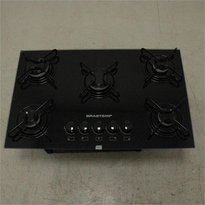 Cooktop 5 bocas Brastemp com grades piatina e acendimento automático - BDD75AEUS1_WEXCELE_CG5560283 BIVOLT