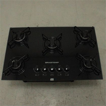 Cooktop 5 bocas Brastemp com grades piatina e acendimento automático - BDD75AEUS1_WEXCELE_CG5558926 BIVOLT
