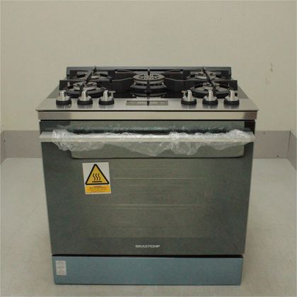 Fogão Brastemp 5 Bocas De Embutir Cor Inox Com Mesa De Vidro E Touch Timer Com Autodesligamento - BYS5VCRNS1_WEXCELE_CG5210445 110V