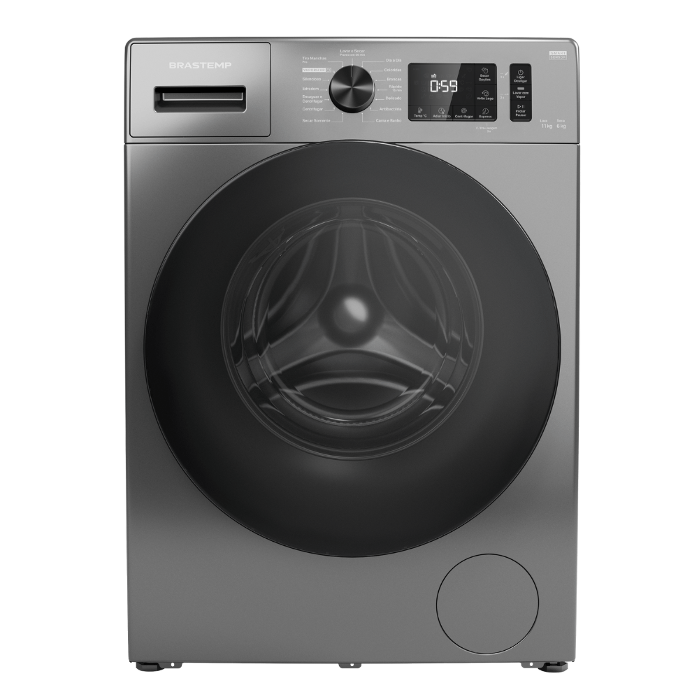 Lava E Seca Brastemp 11Kg/6Kg Titanium Com Smart Sensor By Ai - Bno11as 110V