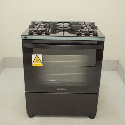 Fogão Brastemp 5 Bocas Preto Com Mesa de Vidro e Turbo Chama - BFS5VCEUS2_WOTIMO_CI5397850 BIVOLT