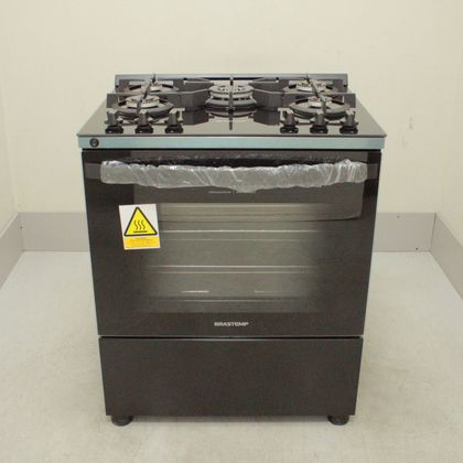 Fogão Brastemp 5 Bocas Preto Com Mesa de Vidro e Turbo Chama - BFS5VCEUS2_WOTIMO_CI5429383 BIVOLT