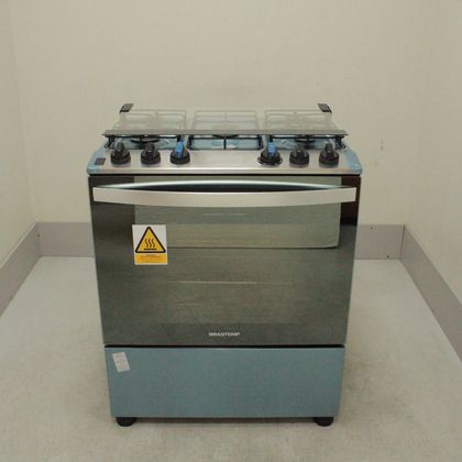Fogão Brastemp 5 Bocas Cor Inox Com Botões Removíveis E Exclusivo Aro Protetor - BFS5NCRUS1_WEXCELE_CI5366785 BIVOLT