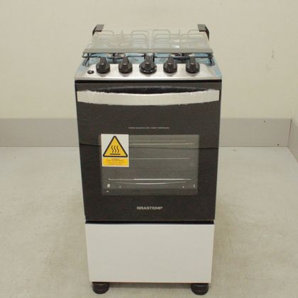 Fogão Brastemp 4 Bocas Branco com dupla chama e grades individuais   - BFO4EBBUS1_WEXCELE_CI5463928 BIVOLT