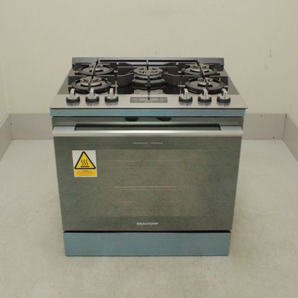 Fogão Brastemp 5 Bocas De Embutir Cor Inox Com Mesa De Vidro E Touch Timer Com Autodesligamento - BYS5VCRNS2_WOTIMO_CI5395037 110V