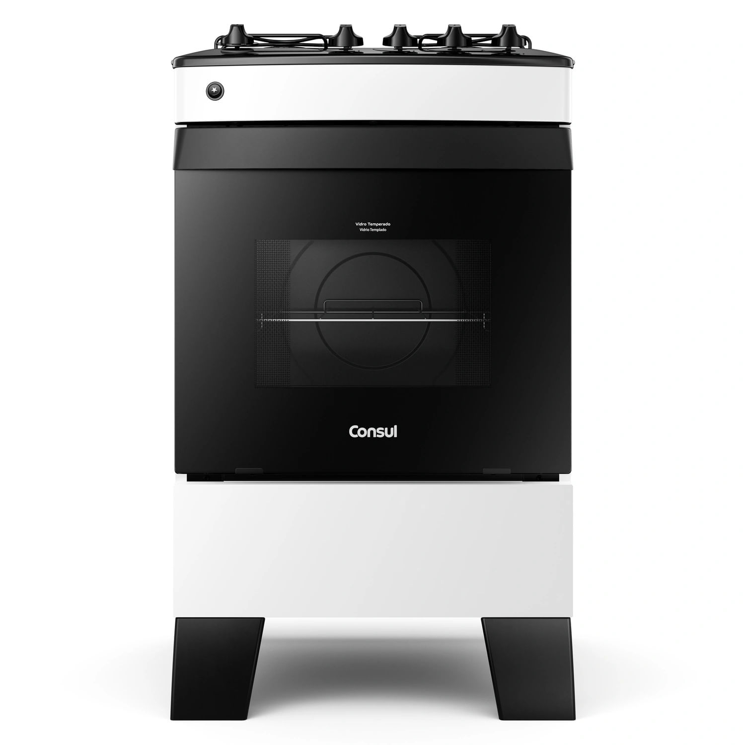 Fogão Consul 4 Bocas Branco Com Mesa Esmaltada Outlet - Cfo4zab_Out Bivolt