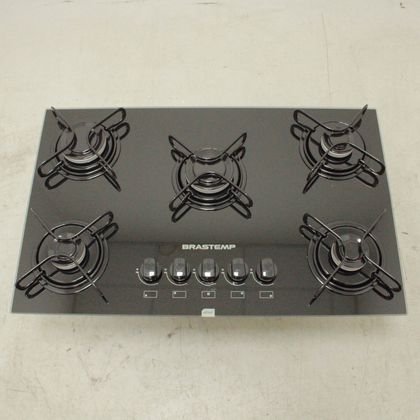 Cooktop 5 bocas Brastemp com grades piatina e acendimento automático - BDD75AEUS2_WOTIMO_CL5076640 BIVOLT