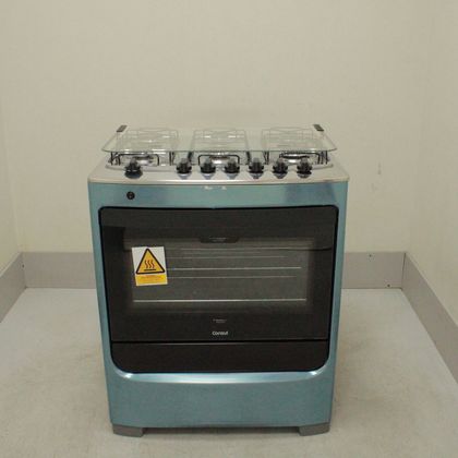 Fogão Consul 6 bocas cor Inox com botões removíveis e vidro interno vedado - CFS6NARUS1_WEXCELE_CL5480092 BIVOLT