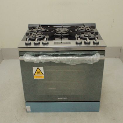 Fogão Brastemp 5 Bocas De Embutir Cor Inox Com Mesa De Vidro E Touch Timer Com Autodesligamento - BYS5VCRRS1_WEXCELE_CL5186542 220V
