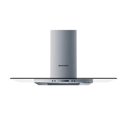 Coifa Vidro Plano Parede Brastemp 90cm Inox Outlet - BAP90AR_OUT 110V