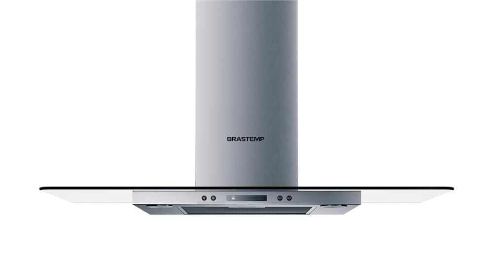 Coifa Vidro Plano Parede Brastemp 90cm Inox Outlet - BAP90AR_OUT