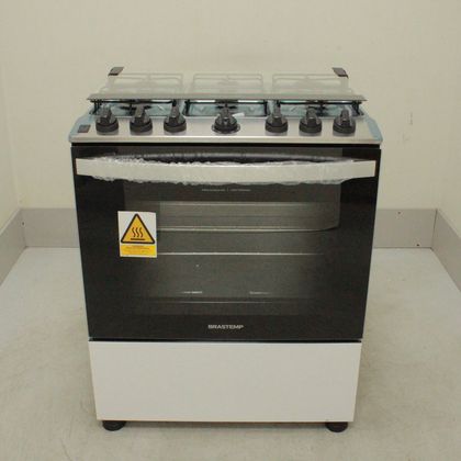 Fogão Brastemp 6 Bocas Branco Com Botões Removíveis E Exclusivo Aro Protetor - BFS6NCBUS1_WEXCELE_CL5208072 BIVOLT