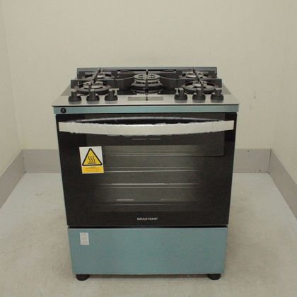 Fogão Brastemp 5 Bocas Cor Inox Com Mesa de Vidro, Turbo Chama e Timer - BFS5XARUS3_WBOM_CL5207471 BIVOLT