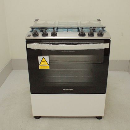 Fogão Brastemp 5 Bocas Cor Branca com Botões Removíveis e Exclusivo Aro Protetor - BFS5NDBUS1_WEXCELE_CL5208759 BIVOLT