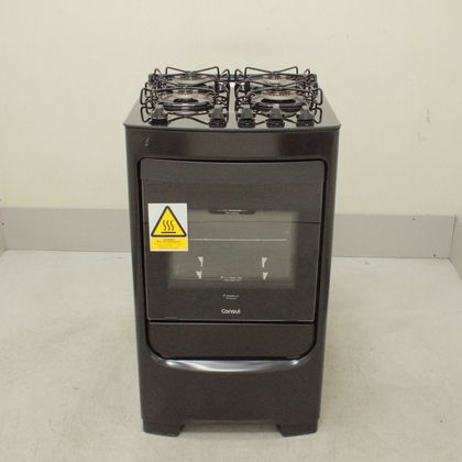 Fogão Consul 4 Bocas Preto com Mesa de Vidro e Grades Individuais Super Estáveis - CFO4VBEUS1_WEXCELE_CL5518607 BIVOLT