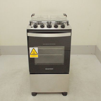 Fogão Brastemp 4 Bocas Inox com Duas Prateleiras com Alturas Ajustáveis - BFO4NBRUS2_WOTIMO_CL5240287 BIVOLT