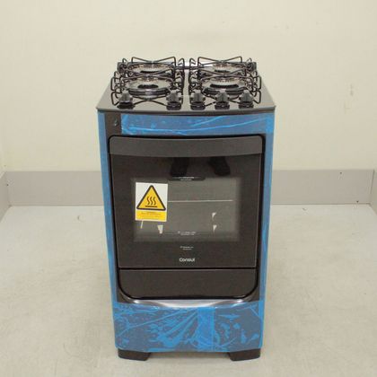 Fogão Consul 4 Bocas Preto com Mesa de Vidro e Grades Individuais Super Estáveis - CFO4VBEUS1_WEXCELE_CL5502090 BIVOLT