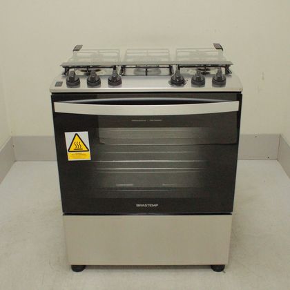 Fogão Brastemp 5 Bocas Cor Inox com Turbo Chama - BFS5GDRRS3_WBOM_CL5222589 220V