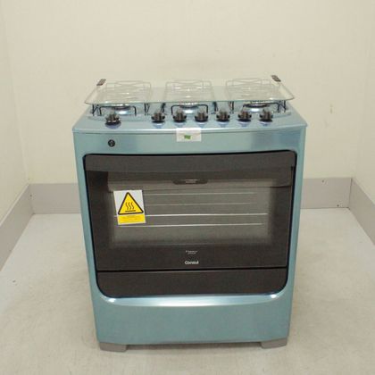 Fogão Consul 6 Bocas Cor Inox com Botões Removíveis e Vidro Interno Vedado - CFS6NARUS1_WEXCELE_CL5527525 BIVOLT
