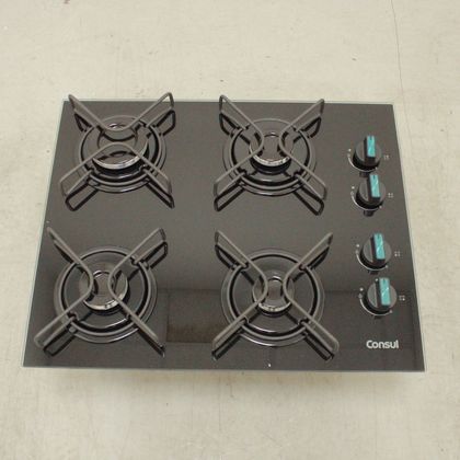 Cooktop 4 Bocas a Gás Consul com Grades Estáveis e Mesa de Vidro - CD060BEUS1_WEXCELE_CL5255412 BIVOLT