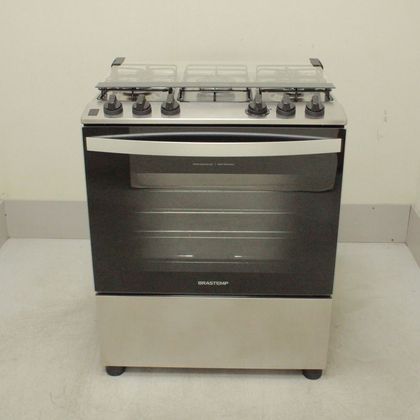 Fogão Brastemp 5 Bocas Cor Inox com Turbo Chama - BFS5GDRNS3_WBOM_CL5253532 110V