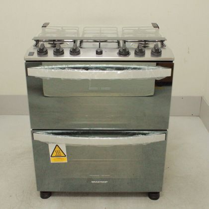 Fogão Brastemp 5 Bocas Duplo Forno Cor Inox Com Botões Removíveis E Exclusivo Aro Protetor - BFD5NCRNS2_WOTIMO_CL5306074 110V