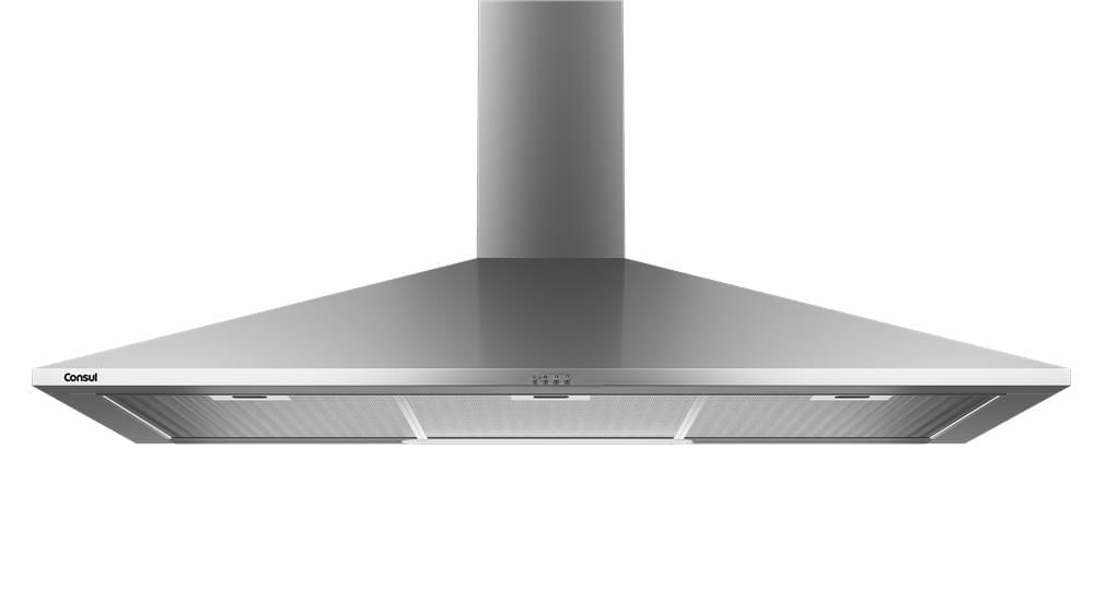 Coifa de Parede Consul 90cm Inox Piramidal 5 e 6 Bocas com Duplo Filtro Outlet - CA090BR_OUT