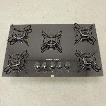 Cooktop 5 bocas Brastemp com grades piatina e acendimento automático - BDD75AEUS2_WOTIMO_CL5286723 BIVOLT