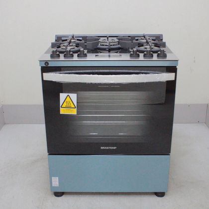 Fogão Brastemp 5 Bocas Cor Inox Com Mesa de Vidro, Turbo Chama e Timer - BFS5XARUS1_WEXCELE_CA6898116 BIVOLT